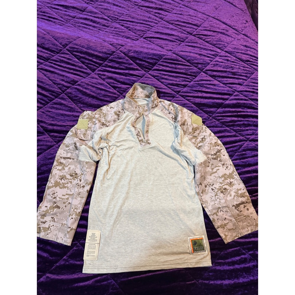 USMC FROG FR Combat Shirt Small Regular Desert MARPAT Military Flame Resistant